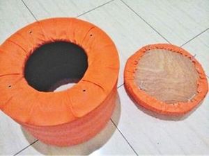 Изготовление пуфика из шин своими руками - ящик для хранения