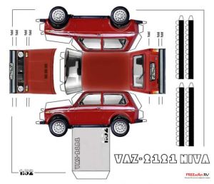 Бумажная модель автомобиля Ваз 2121 Нива
