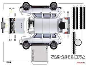 Бумажная модель автомобиля Ваз 2131 Нива