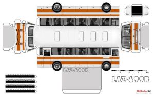 Бумажная модель автобуса ЛАЗ 699