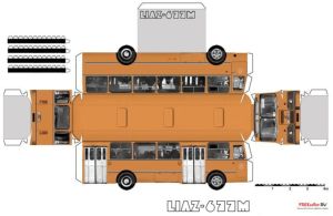 Бумажная модель автобуса ЛИАЗ 67
