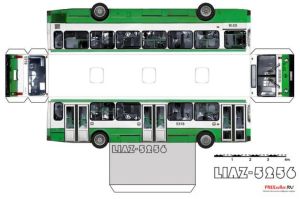 Бумажная модель автобуса ЛИАЗ 5256