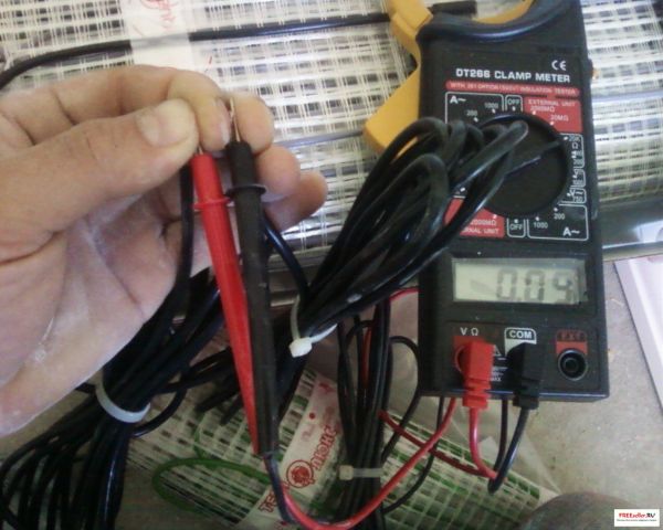 Проверка матов электрического пола - тестером до монтажа