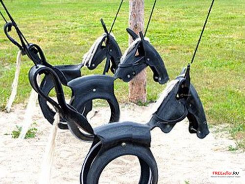 Поделки из покрышек.Поделки из покрышек. Самодельные детские Качели из шин своими руками.