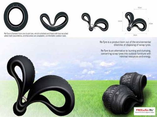 Поделки из покрышек. Мебель из шин. Дизайнерское кресло из шин своими руками.