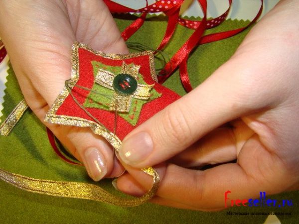 Изготовление елочной игрушки Звездочка своими руками