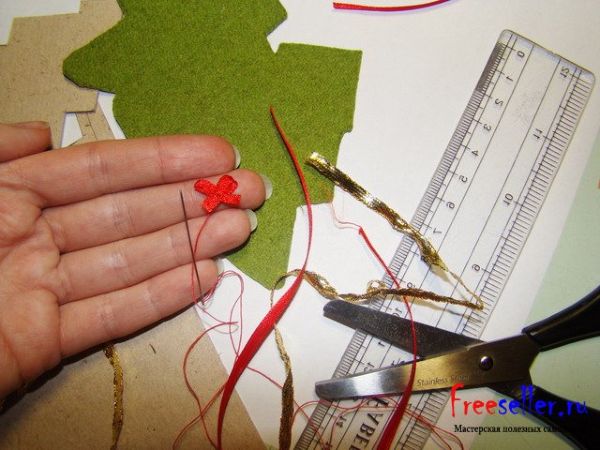 Изготовление елочной игрушки Елочка своими руками