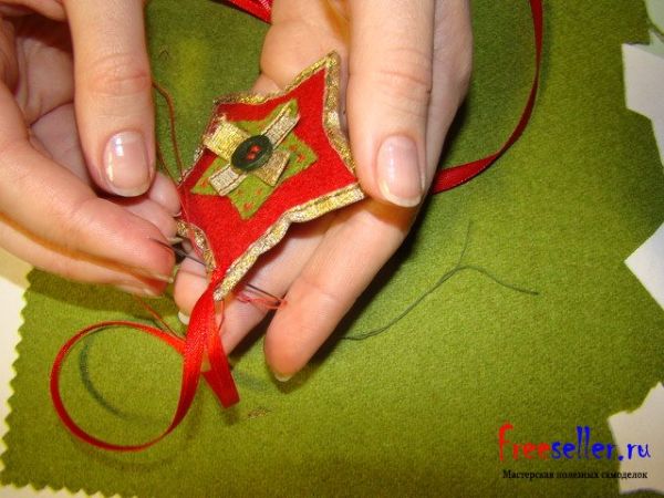 Изготовление елочной игрушки Звездочка своими руками