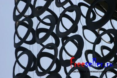 Поделки из шин. Занавески из шин своими руками.