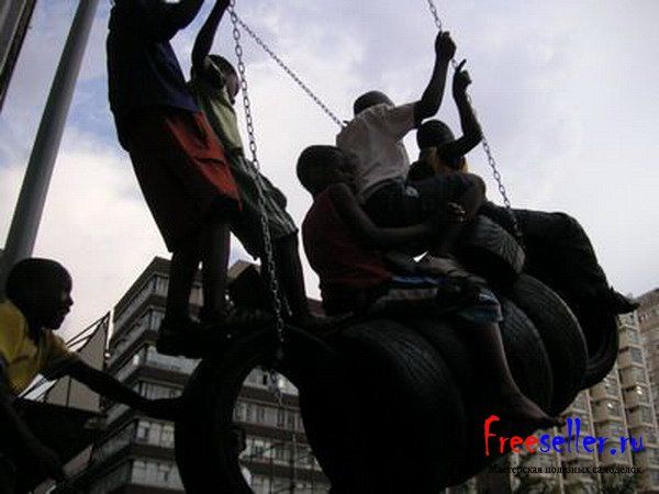 Качели из покрышек своими руками. Поделки из шин.