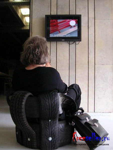 Мебель из покрышек. Самоделки из шин. Кресло из шин своими руками