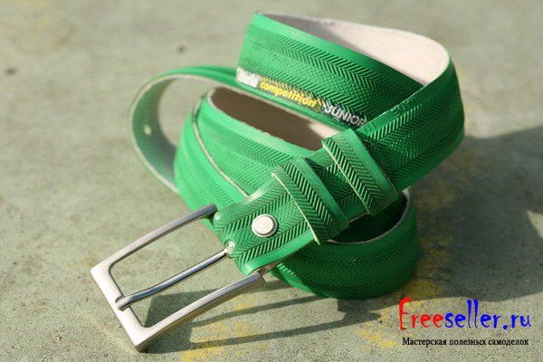 Поделки из покрышек. Самодельные ремни из велосипедных шин.