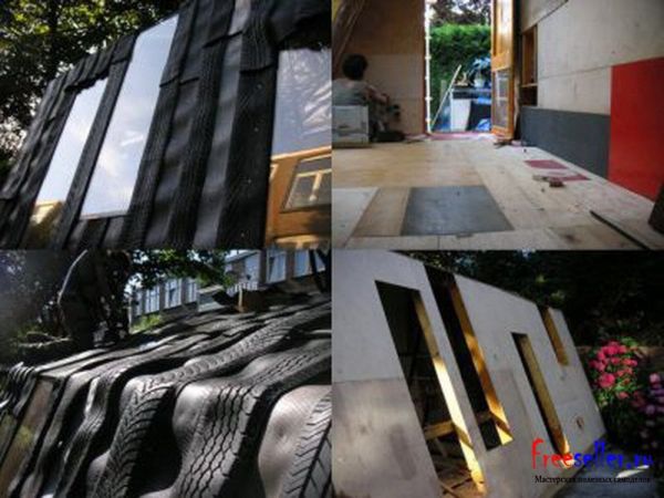 Поделки из покрышек. Дом из шин своими руками.