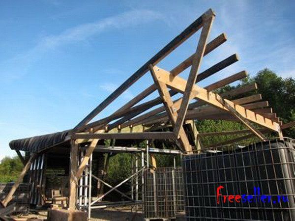 Изготовление навеса из шин своими руками