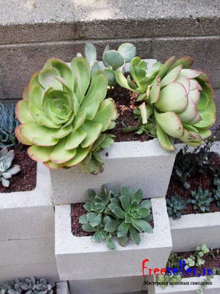 Цветочница из шлакоблоков своими руками