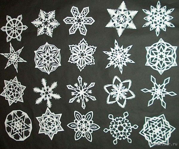 Снежинка из бумаги своими руками. Схемы для вырезания снежинок