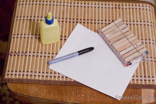 Материалы для изготовления летучих мышей из прищепок