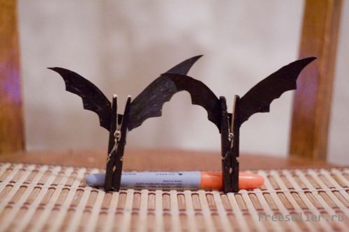 Летучие мышьи из прищепки своими руками