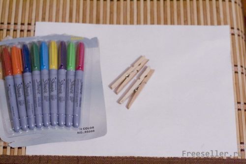 Материалы для изготовления самолетика из прищепки