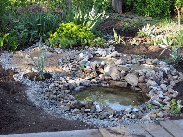 Пруд из шин своими руками