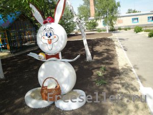 Подели из покрышек. Заяц из авто покрышек своими руками