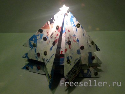 Оригами-елка с мятным запахом