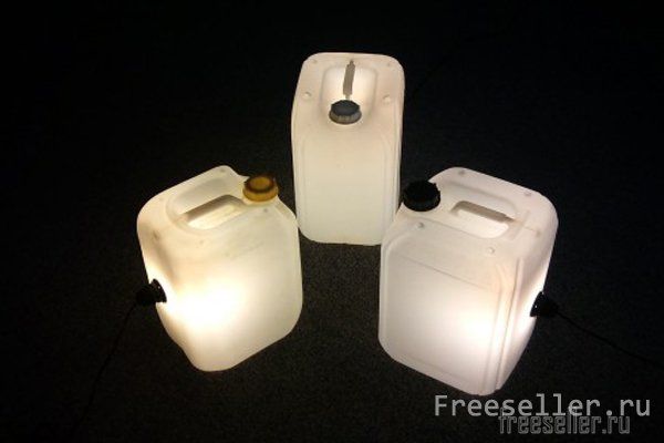 Самоделки. Светильники из пластиковых канистр.