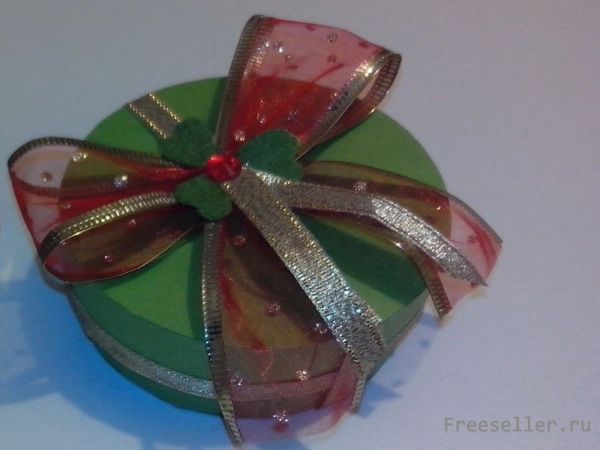 Самодельная круглая подарочная упаковка своими руками.