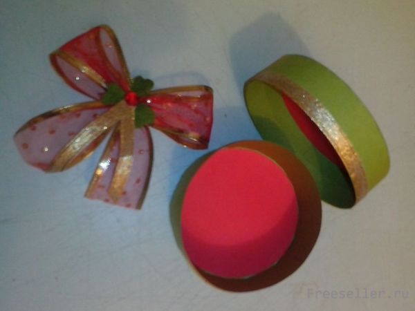 Изготовление круглой подарочной упаковки своими руками.