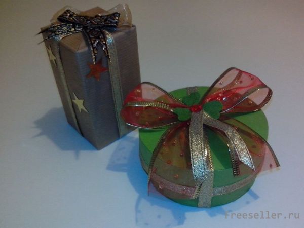 Круглая подарочная упаковка своими руками.