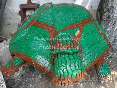 Черепаха из покрышек своими руками. Поделки из покрышек.