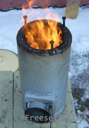 Как сделать небольшую печь для рыбалки и охоты.