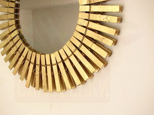 Рамка для зеркала из прищепок своими руками