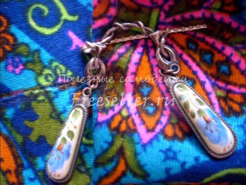 Брошь-зажим из старых серёжек своими руками