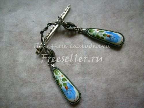 Брошь-зажим из старых серёжек своими руками