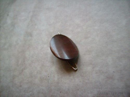 Зажим для платков с натуральным камнем своими руками