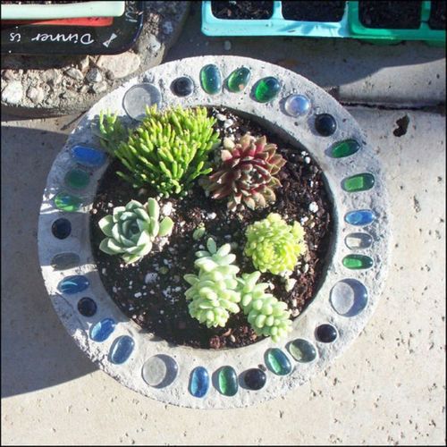 Бетонная клумба в виде шара своими руками