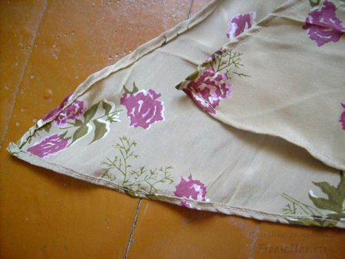 Шёлковый шарф своими руками из бабушкиного сундука.