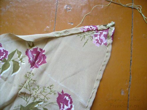 Шёлковый шарф своими руками из бабушкиного сундука.