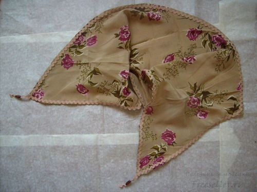 Шёлковый шарф своими руками из бабушкиного сундука.
