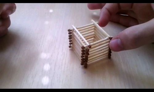 Изготовление домика из спичек своими руками
