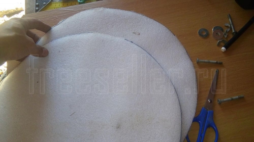 Изготовление самодельного пуфика из покрышек своими руками.