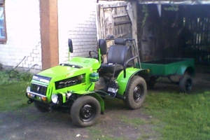 MINI Трактор с движком и задним редуктором от «Муравья»