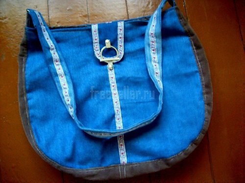 Пошив летней сумки из старых джинсов