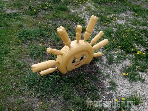 Поделки из покрышек. Солнышко из шин своими руками