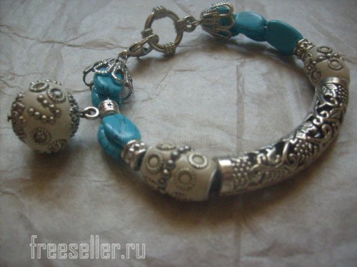 Бирюзовый браслет своими руками