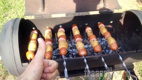 Мангал из газового баллона своими руками - приготовление шпикачек