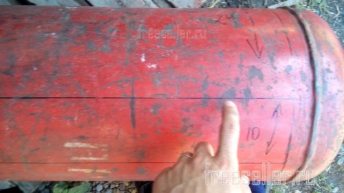 Изготовление мангала из газового баллона - разметка под резку