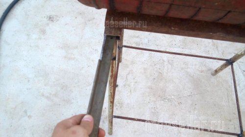 Изготовление мангала из газового баллона - съемный столик