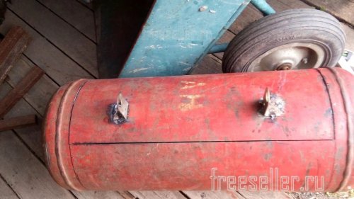 Изготовление мангала из газового баллона - установка крышки